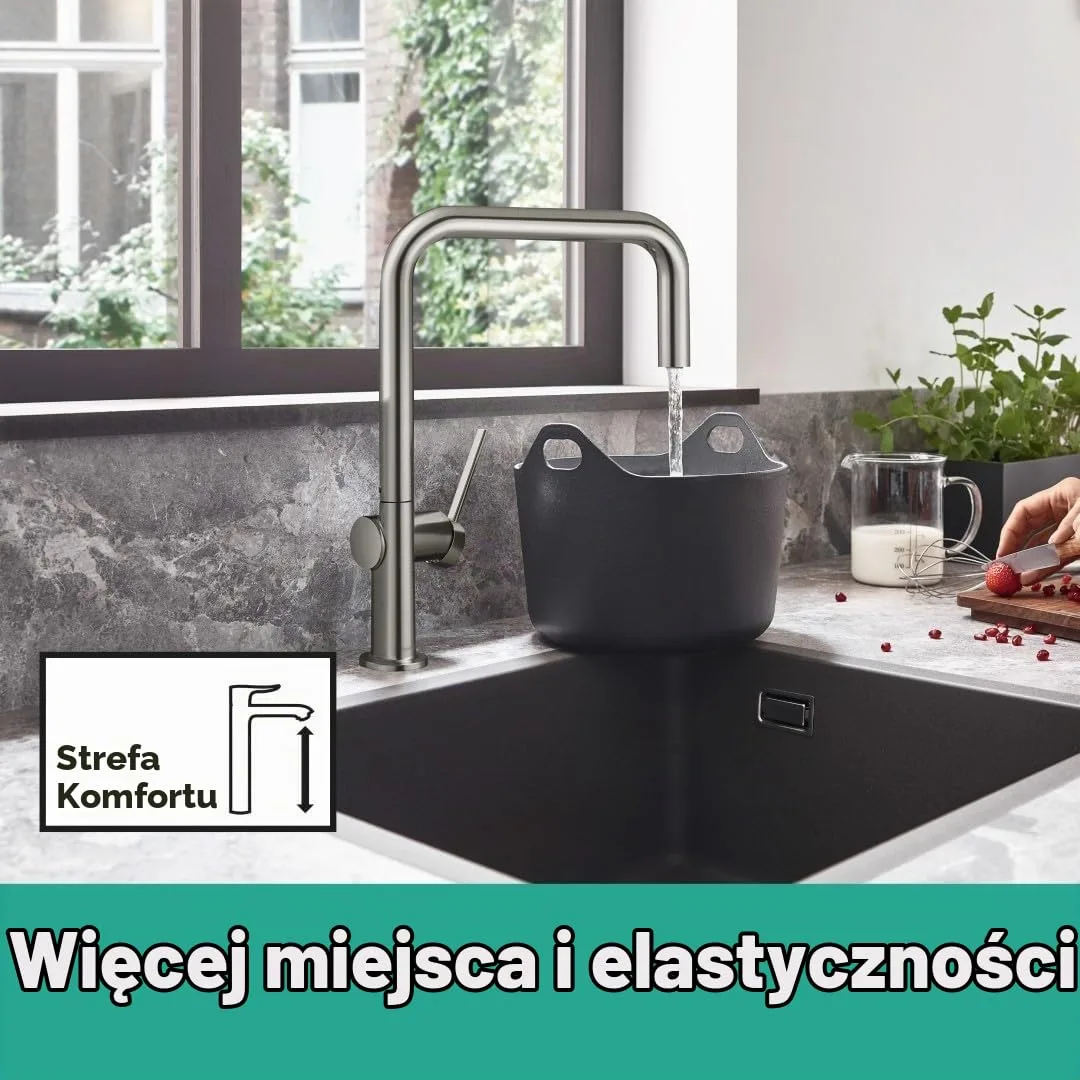 Смеситель для кухни hansgrohe Talis M54 U 220, Stainless Steel Finish (72806800) — фото 2
