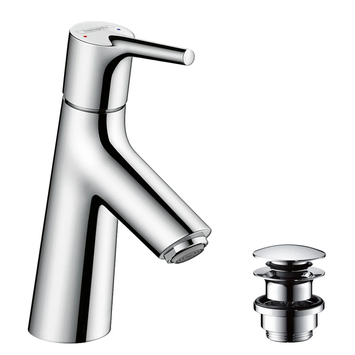 Смеситель для раковины hansgrohe Talis S 80 с донным клапаном Push-Open, хром (72011000) — фото 2