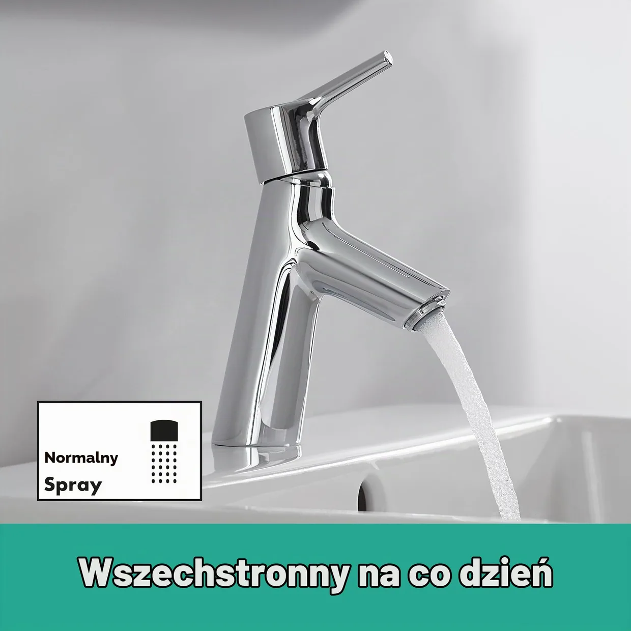 Смеситель для раковины hansgrohe Talis S 80 с донным клапаном Push-Open, хром (72011000) — фото 4