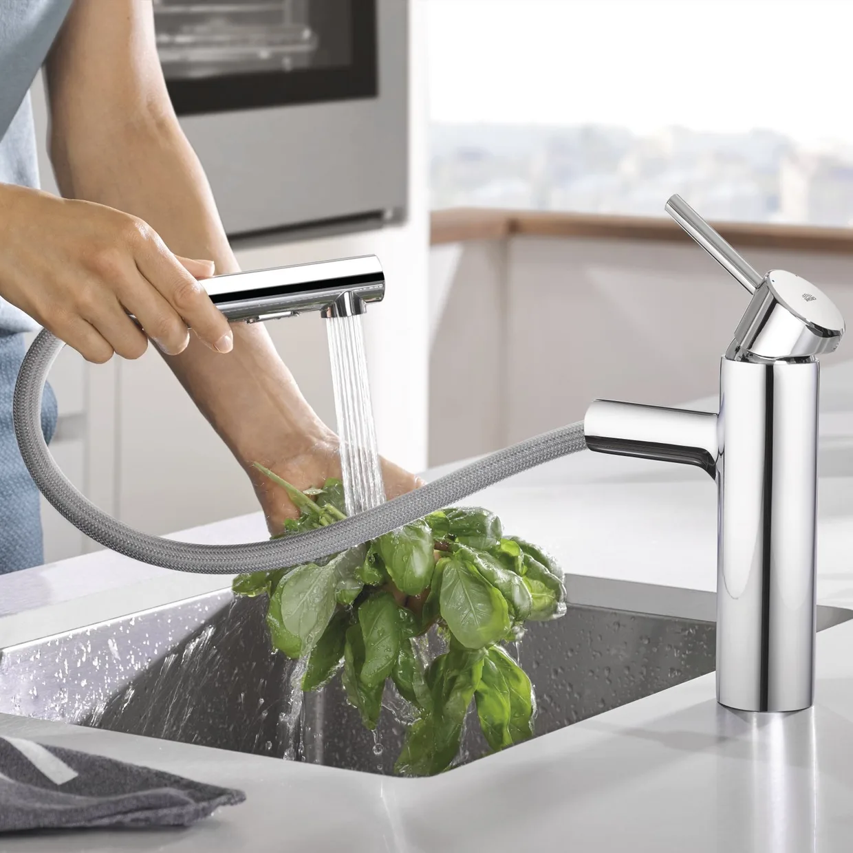 Смеситель для кухни GROHE Concetto с выдвижным изливом, 2 режима, хром (30273001) — фото 6