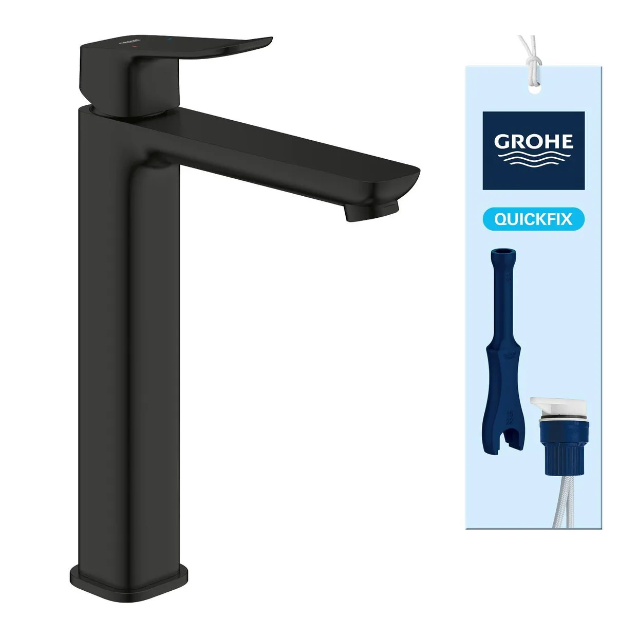 Смеситель для раковины GROHE Dice XL для накладной раковины, Phantom Black (1018922430) — фото 4