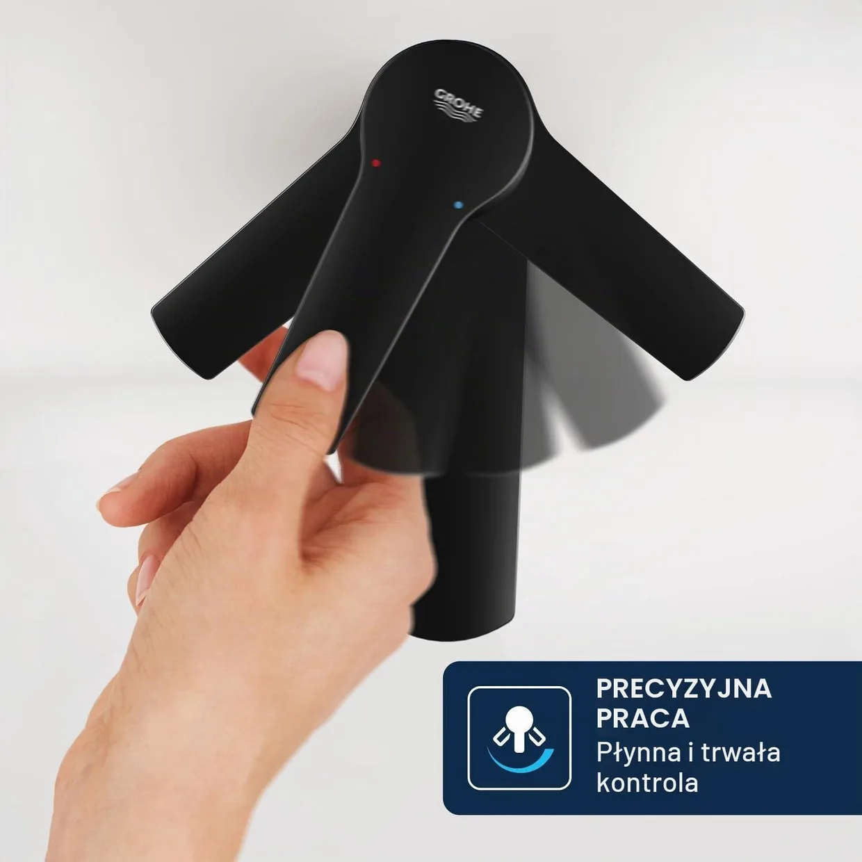 Смеситель для раковины GROHE Dice XL для накладной раковины, Phantom Black (1018922430) — фото 8