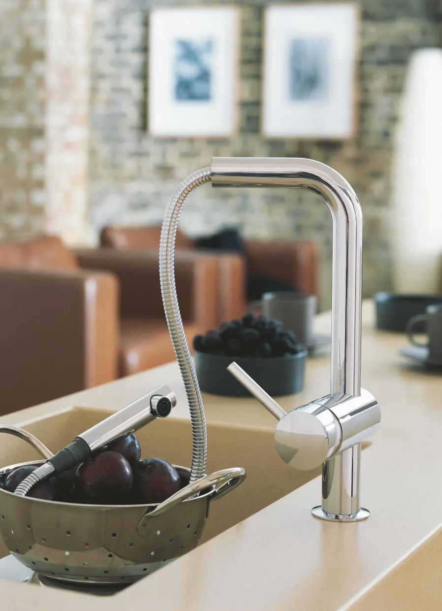 Смеситель для кухни GROHE Minta с L-образным выдвижным изливом, хром (32168000) — фото 2