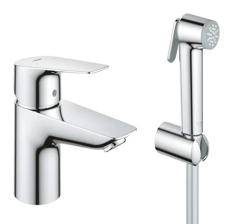 Смеситель для раковины GROHE Start Edge S с гигиеническим душем, хром (23773001)