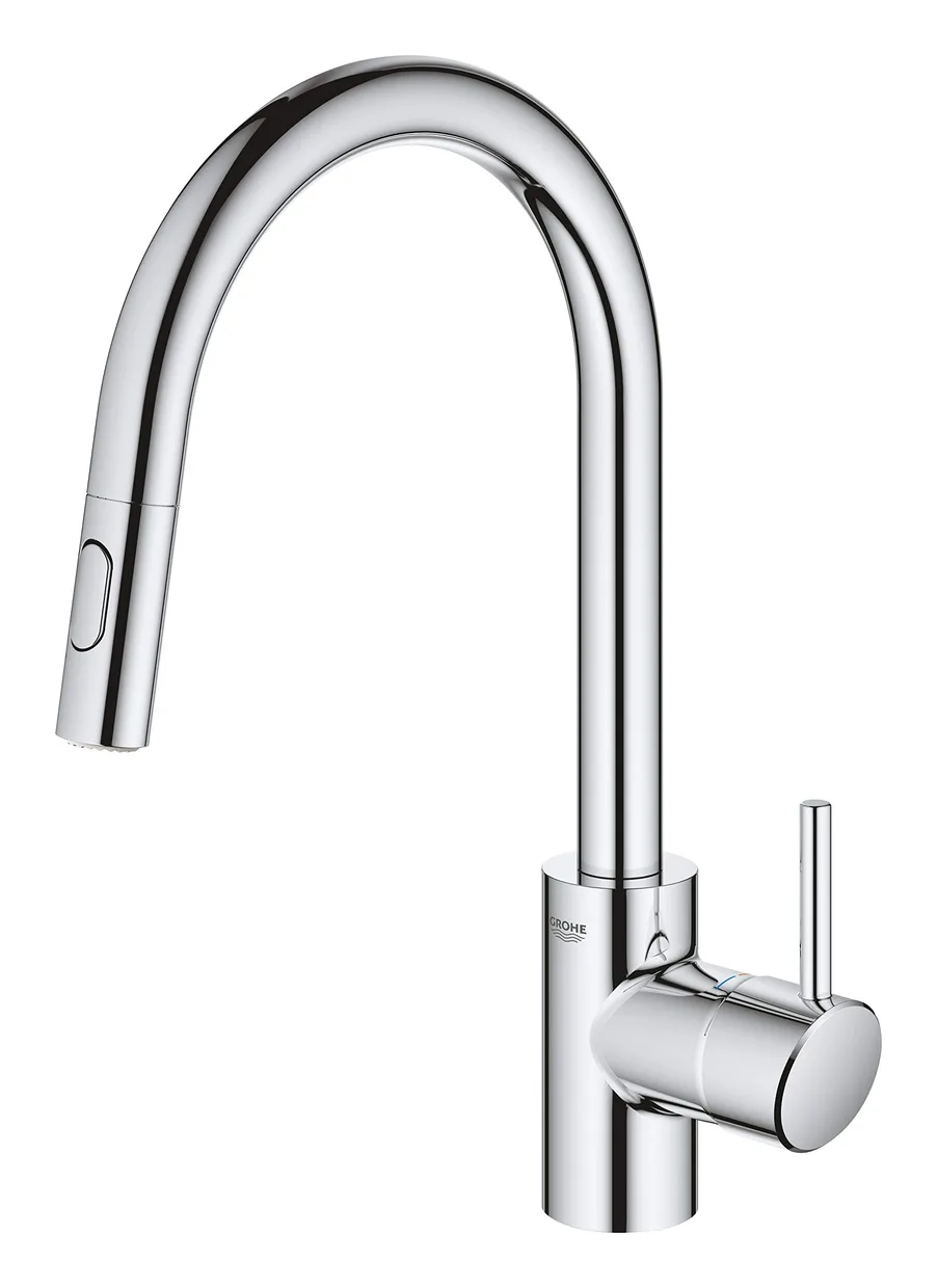 Смеситель для кухни GROHE Concetto с C-образным выдвижным изливом, 2 режима, хром (31483002) — фото 2