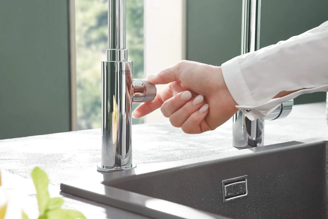 Смеситель для кухни GROHE Concetto с C-образным выдвижным изливом, 2 режима, хром (31483002) — фото 3