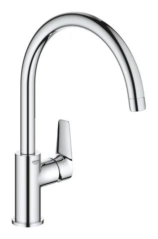 Змішувач для кухні GROHE BauEdge з високим C-подібним виливом, хром (31367001)