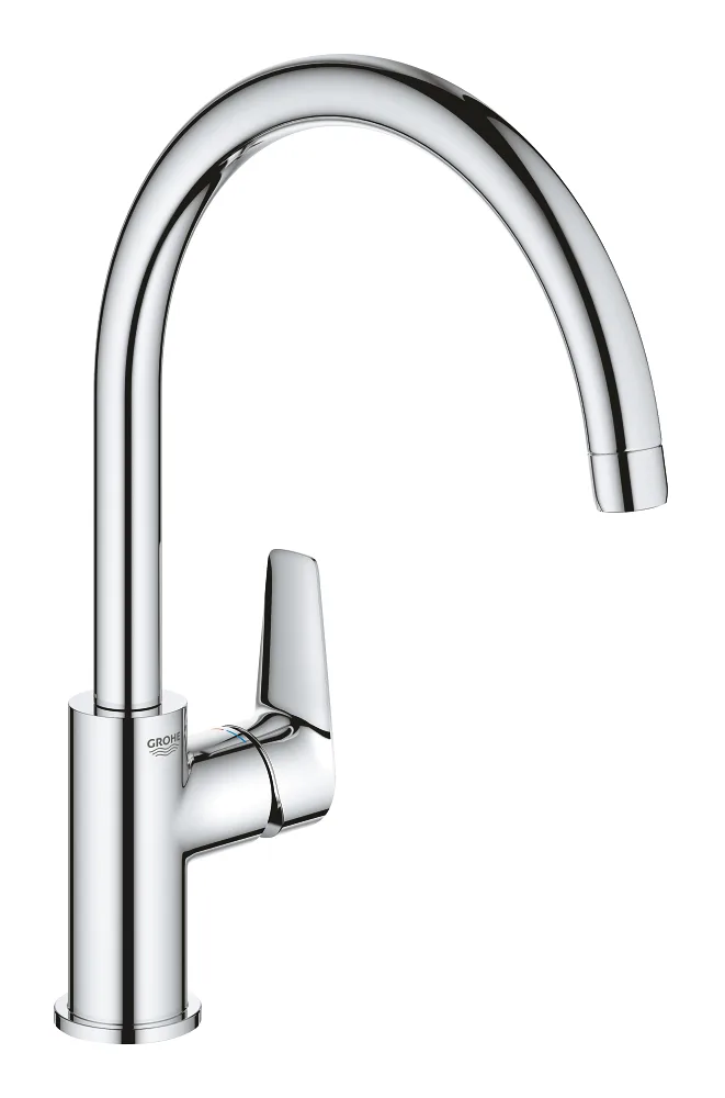 Змішувач для кухні GROHE BauEdge з високим C-подібним виливом, хром (31367001)