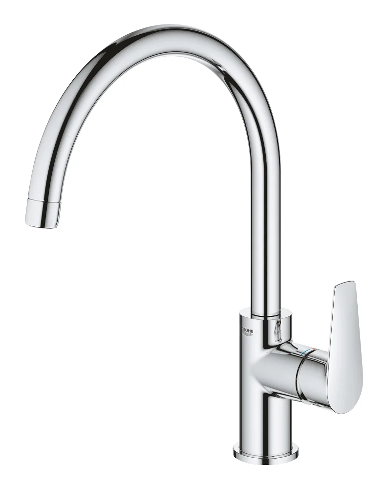 Змішувач для кухні GROHE BauEdge з високим C-подібним виливом, хром (31367001) — фото 2