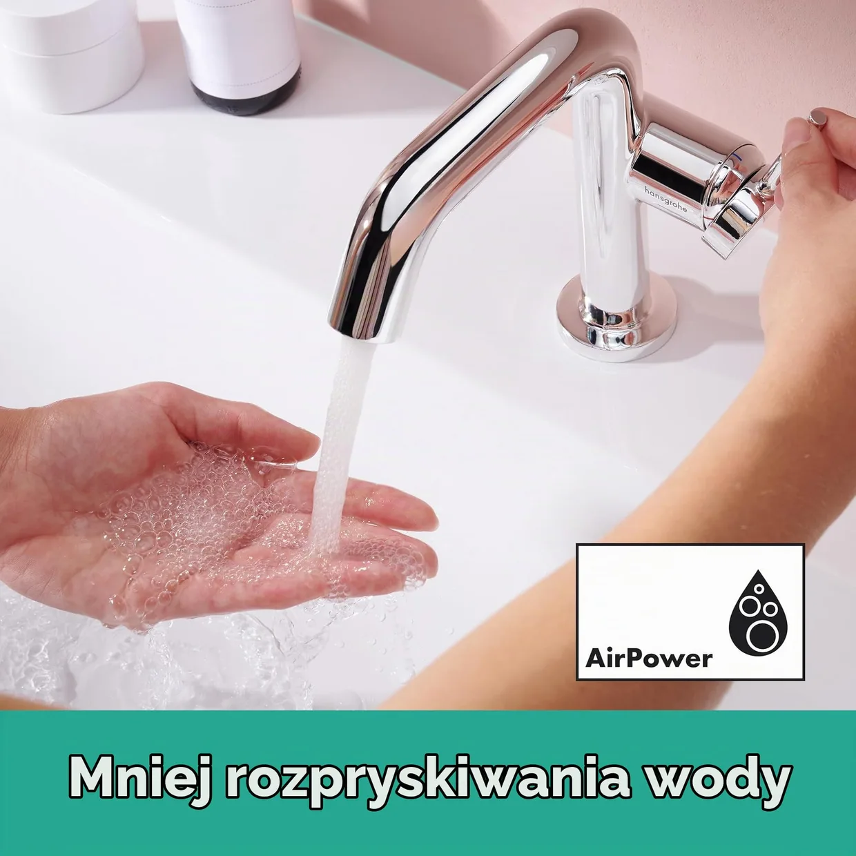 Змішувач для раковини hansgrohe Tecturis S 110 Fine CoolStart EcoSmart+ з донним клапаном Push-Open, хром (73320000) — фото 4