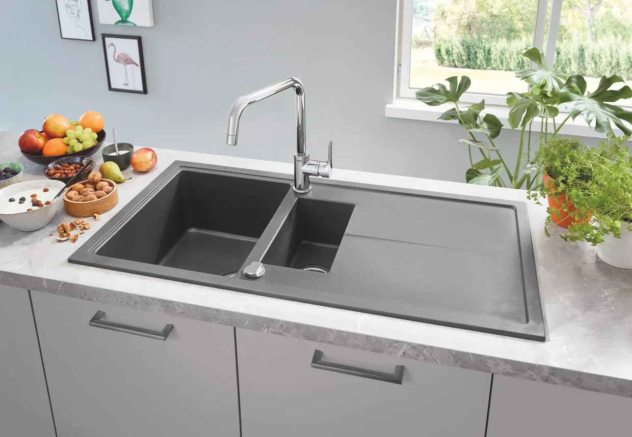 Смеситель для кухни GROHE Eurosmart Cosmopolitan с высоким C-образным изливом, хром (32843002) — фото 2