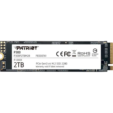 SSD диск Patriot P300 M.2 2280 PCIe NVMe 3.0 x4 TLC 2TB (P300P2TBM28)