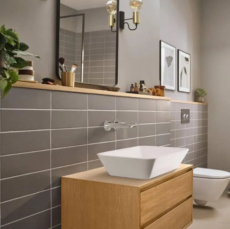 Смеситель для раковины настенный скрытого монтажа hansgrohe Rebris E, излив 200 мм, внешняя часть, хром (72568000) — фото 3