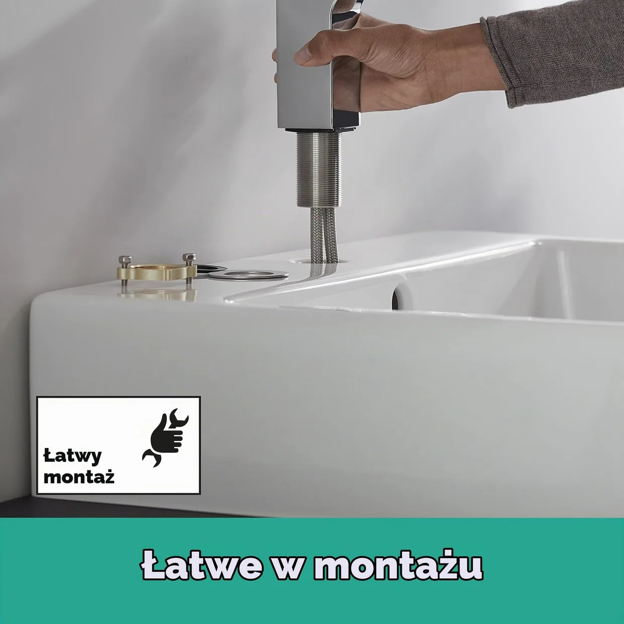 Змішувач для раковини hansgrohe Vernis Shape 70 без донного клапана, хром (71567000) — фото 4