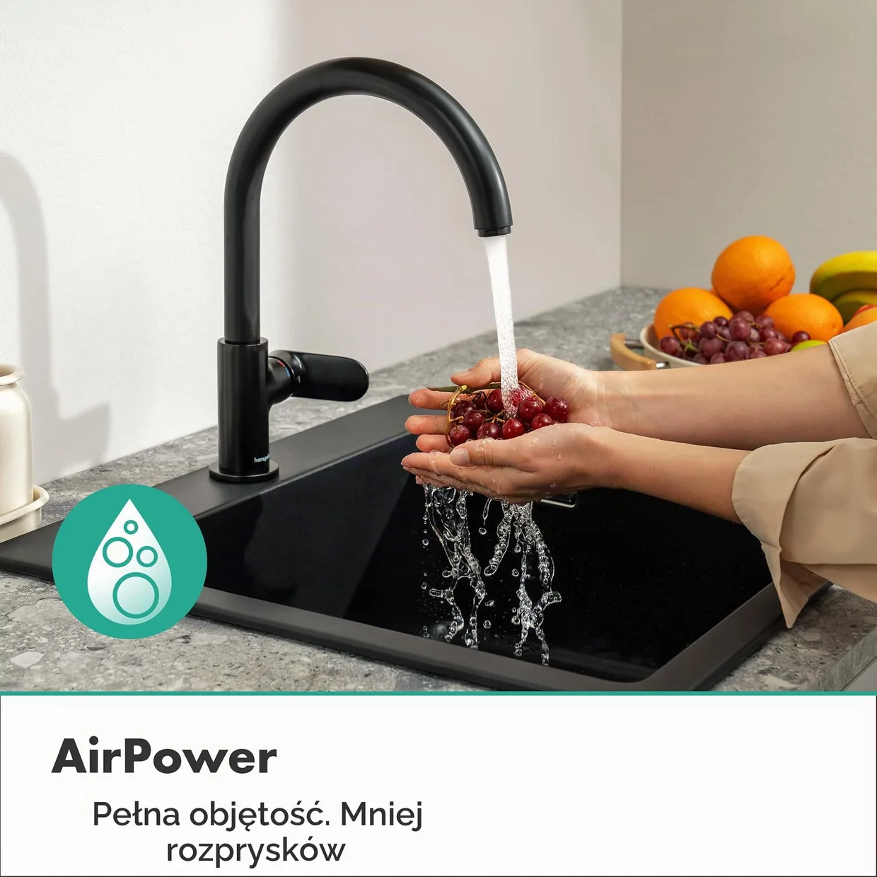 Смеситель для кухни hansgrohe Vernis Blend M35 210, Matt Black (71870670) — фото 6