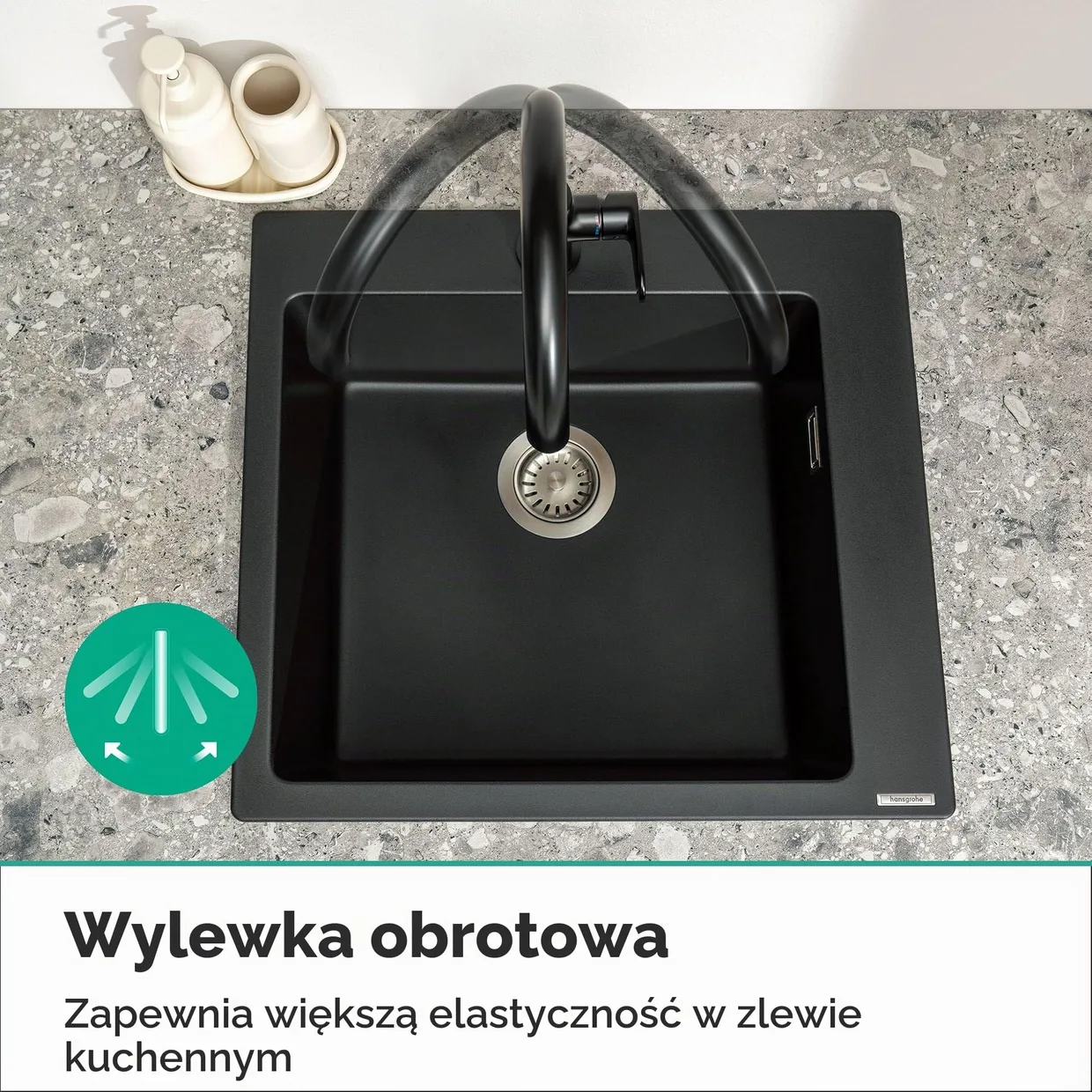 Смеситель для кухни hansgrohe Vernis Blend M35 210, Matt Black (71870670) — фото 8