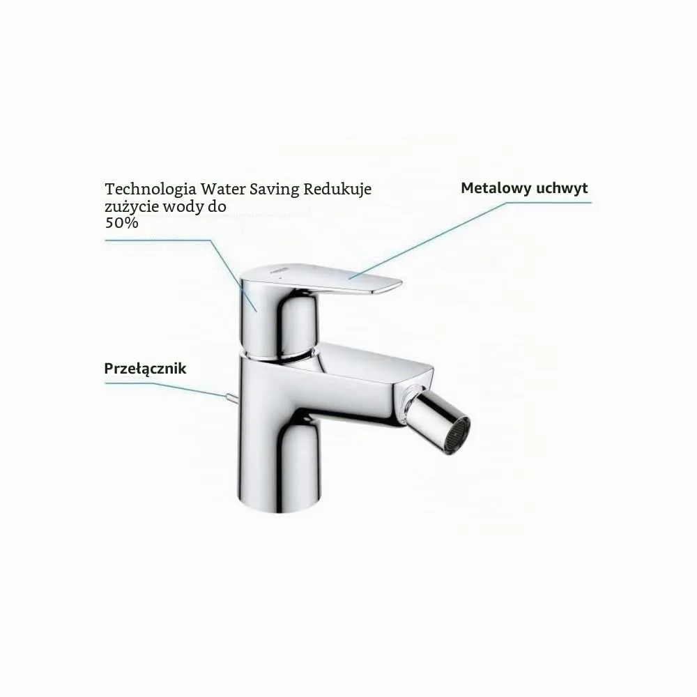 Смеситель для биде GROHE Start Edge с донным клапаном, хром (23345001) — фото 5