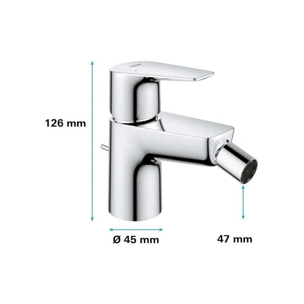 Смеситель для биде GROHE Start Edge с донным клапаном, хром (23345001) — фото 6