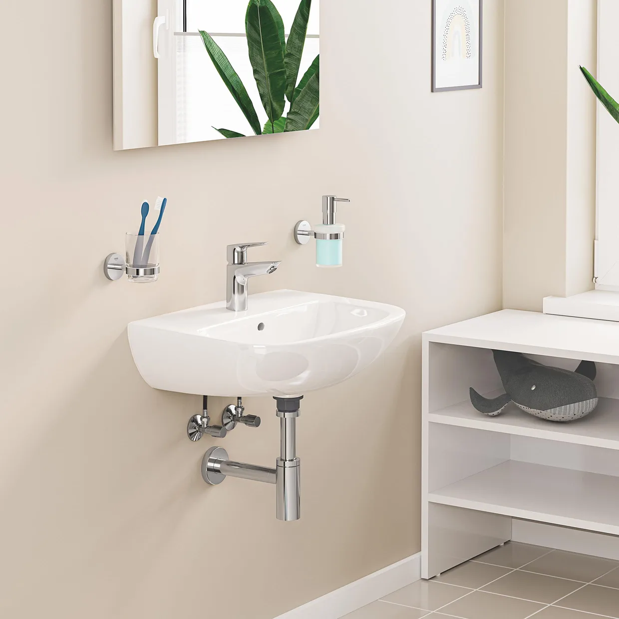 Змішувач для раковини GROHE Start Edge S з донним клапаном Push-Open, хром (24199001) — фото 3
