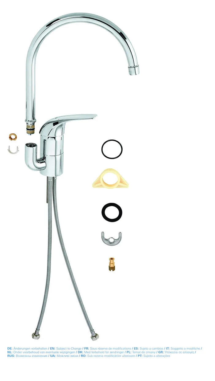 Смеситель для кухни GROHE Euroeco с высоким изливом, хром (32752000) — фото 2