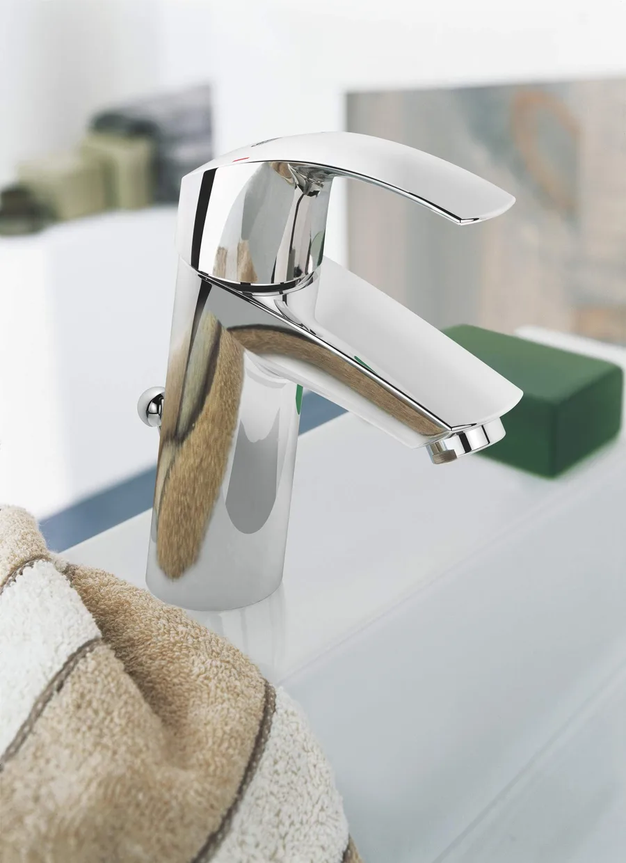 Смеситель для раковины GROHE Eurosmart M с донным клапаном, хром (23322001) — фото 2