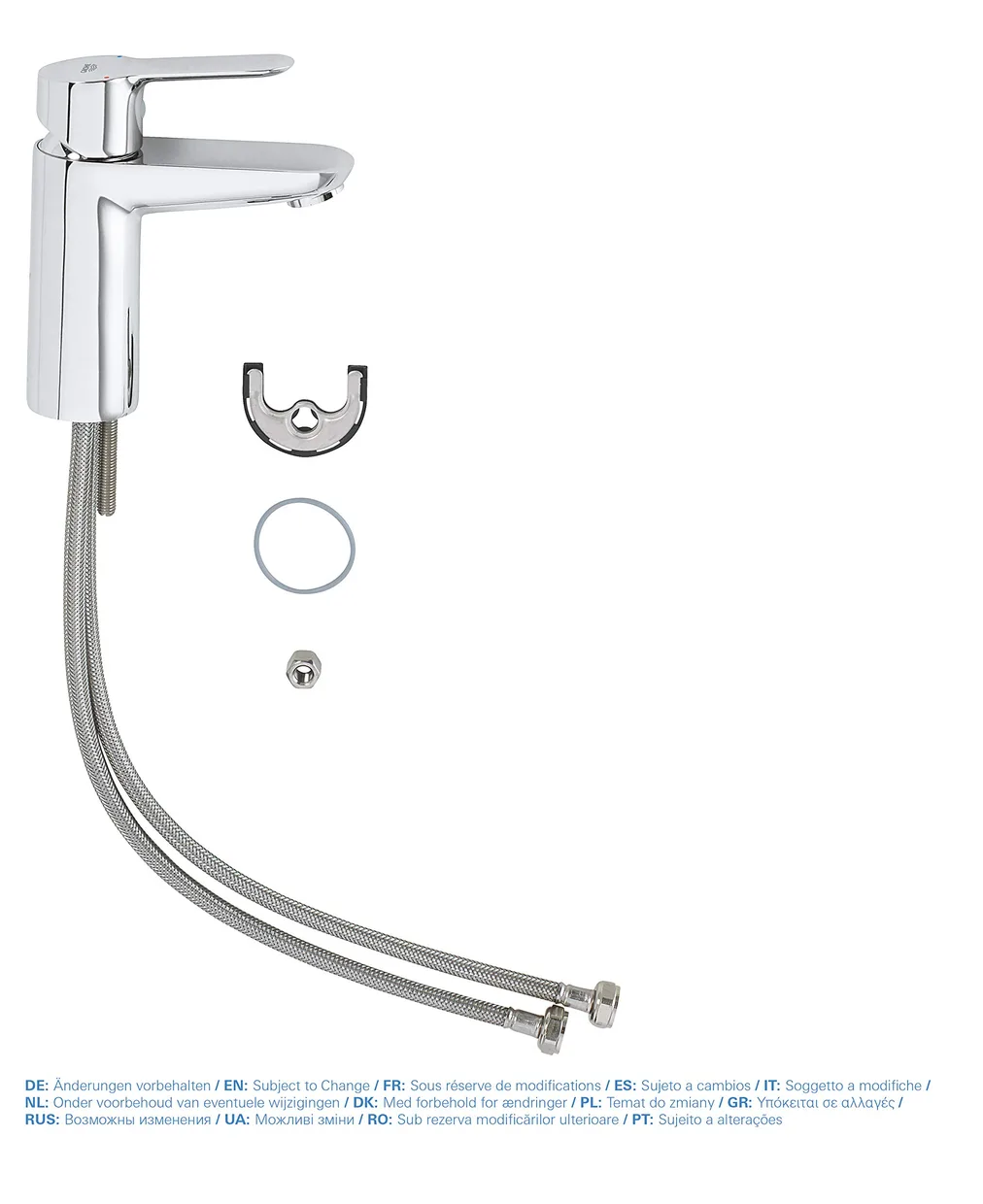 Смеситель для раковины GROHE BauEdge S без донного клапана, хром (23330000) — фото 2