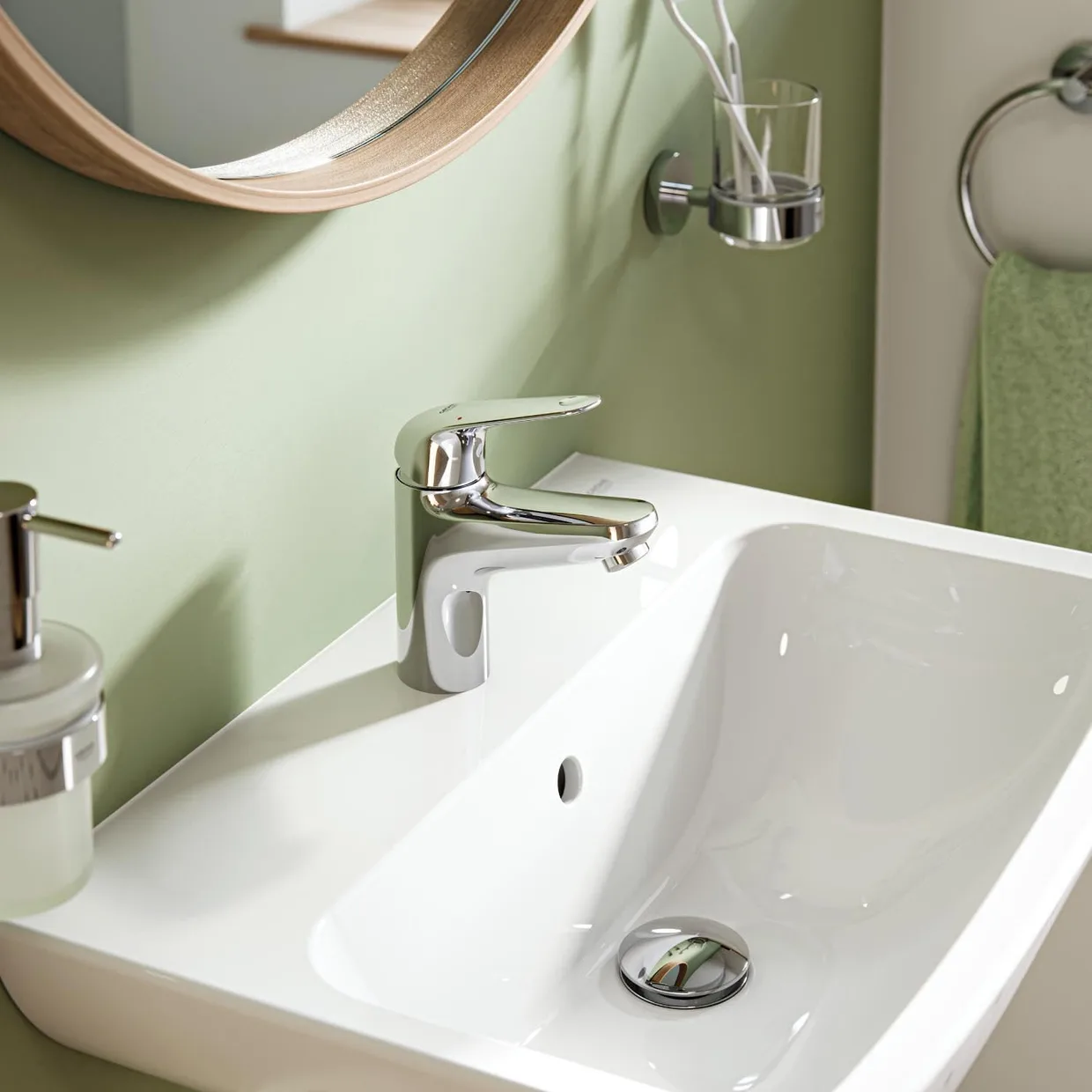 Смеситель для раковины GROHE Swift S с донным клапаном Push-Open, хром (24318001) — фото 4