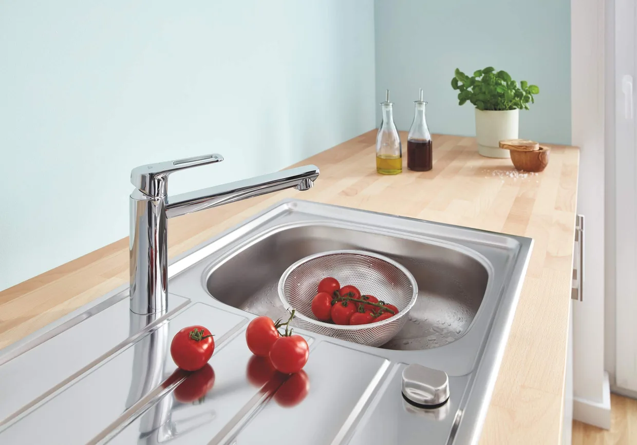 Смеситель для кухни GROHE BauCurve с изливом средней высоты, хром (31715000) — фото 4