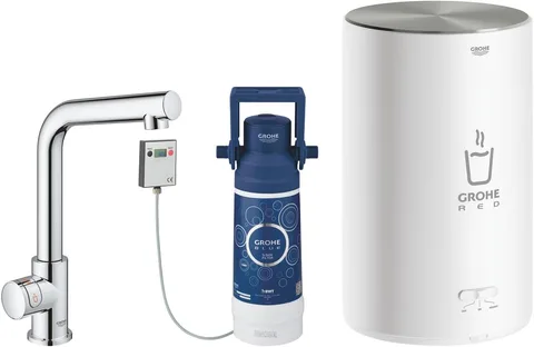Кран для кипятка GROHE Red Mono с бойлером M, L-образный излив, хром (30339001)