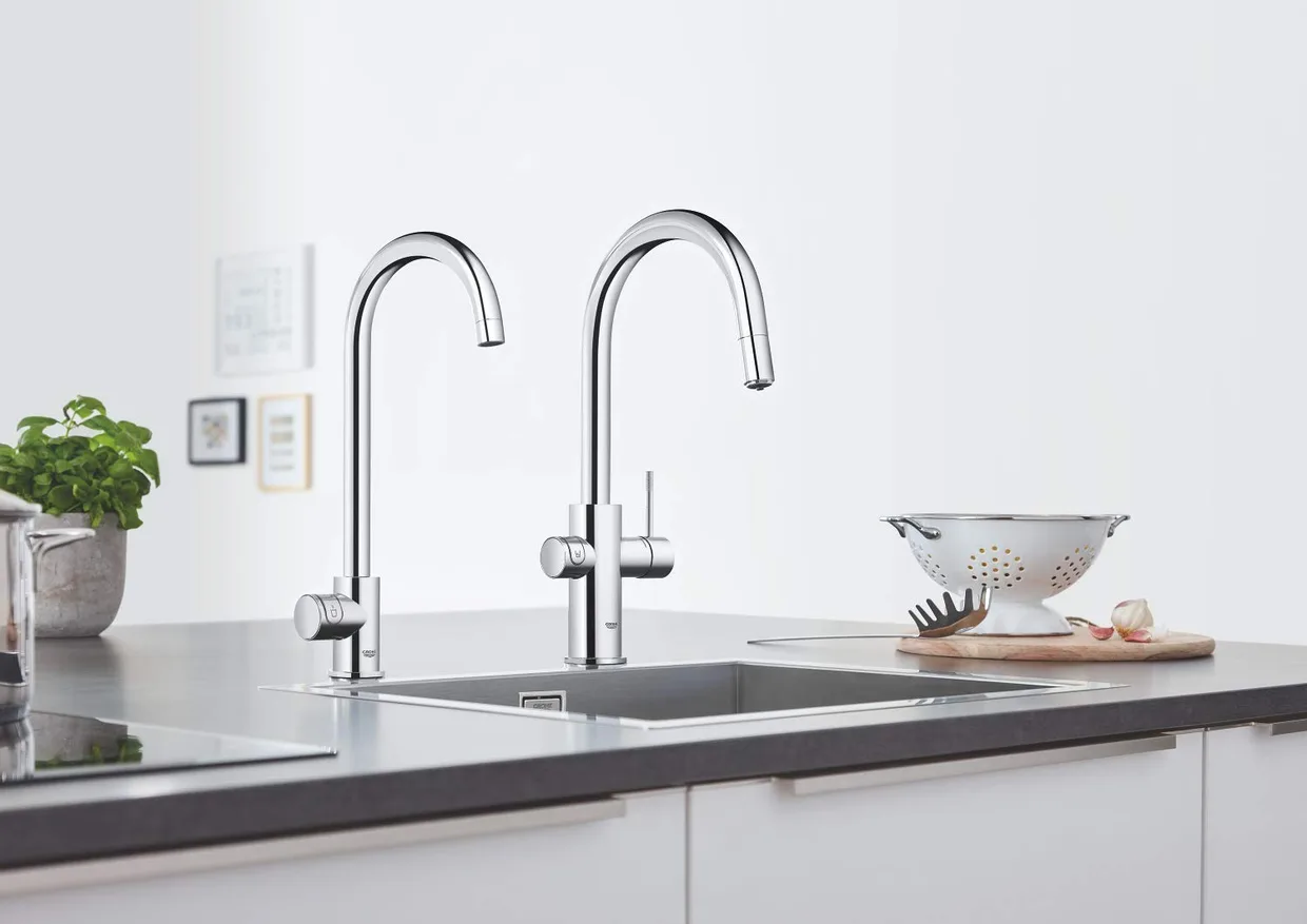 Кран для кипятка GROHE Red Mono с бойлером M, L-образный излив, хром (30339001) — фото 2