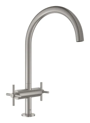 Смеситель для кухни двухвентильный GROHE Atrio с C-образным изливом, Supersteel (30362DC0)