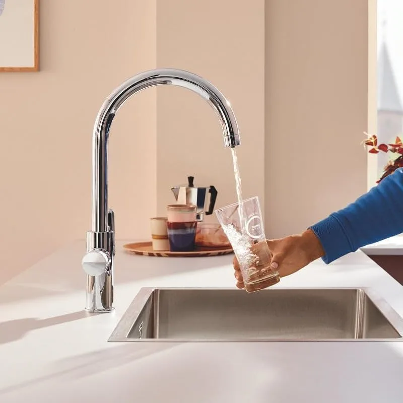 Змішувач для кухні з фільтром GROHE Blue Pure BauCurve, C-подібний вилив, стартовий набір, хром (30385000) — фото 10