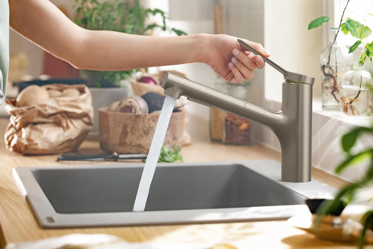 Змішувач для кухні hansgrohe Zesis M33 150 з висувною лійкою, 2 режими, Stainless Steel Finish (74810801) — фото 3