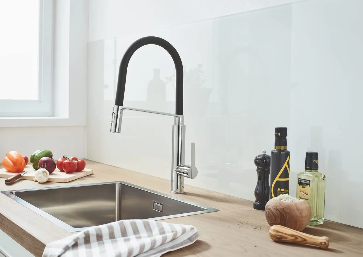 Змішувач для кухні GROHE Feel з гнучким виливом і висувною лійкою, 2 режими, хром (31489000) — фото 3