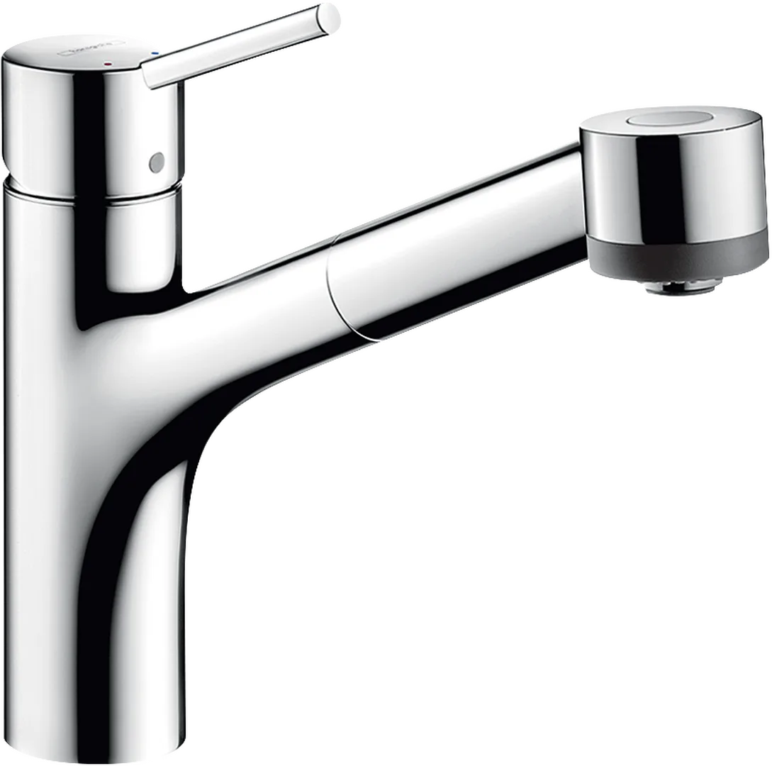 Смеситель для кухни hansgrohe Talis S с выдвижной лейкой, для монтажа перед окном, хром (06462000)