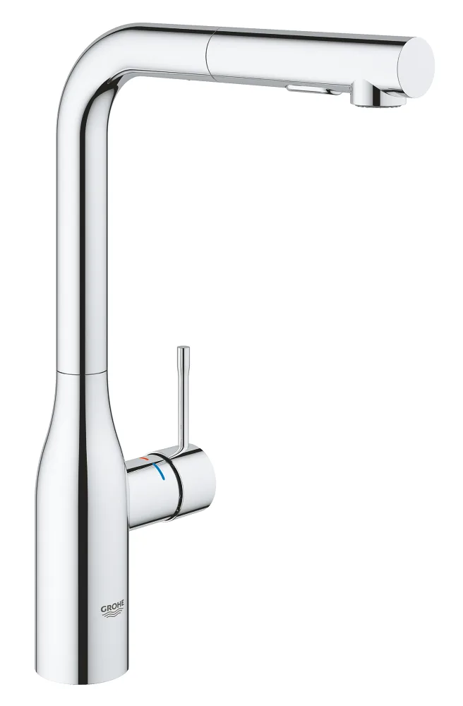Смеситель для кухни GROHE Essence с выдвижным изливом, 2 режима, профессиональная версия, хром (30504000)