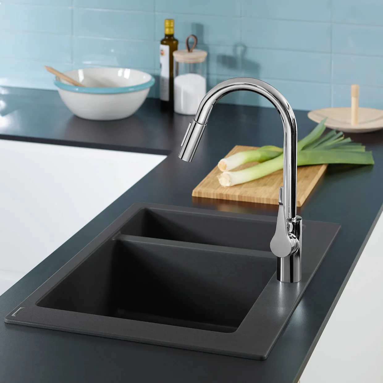 Смеситель для кухни hansgrohe Cento XL с выдвижной лейкой, 2 режима, хром (14803000) — фото 6