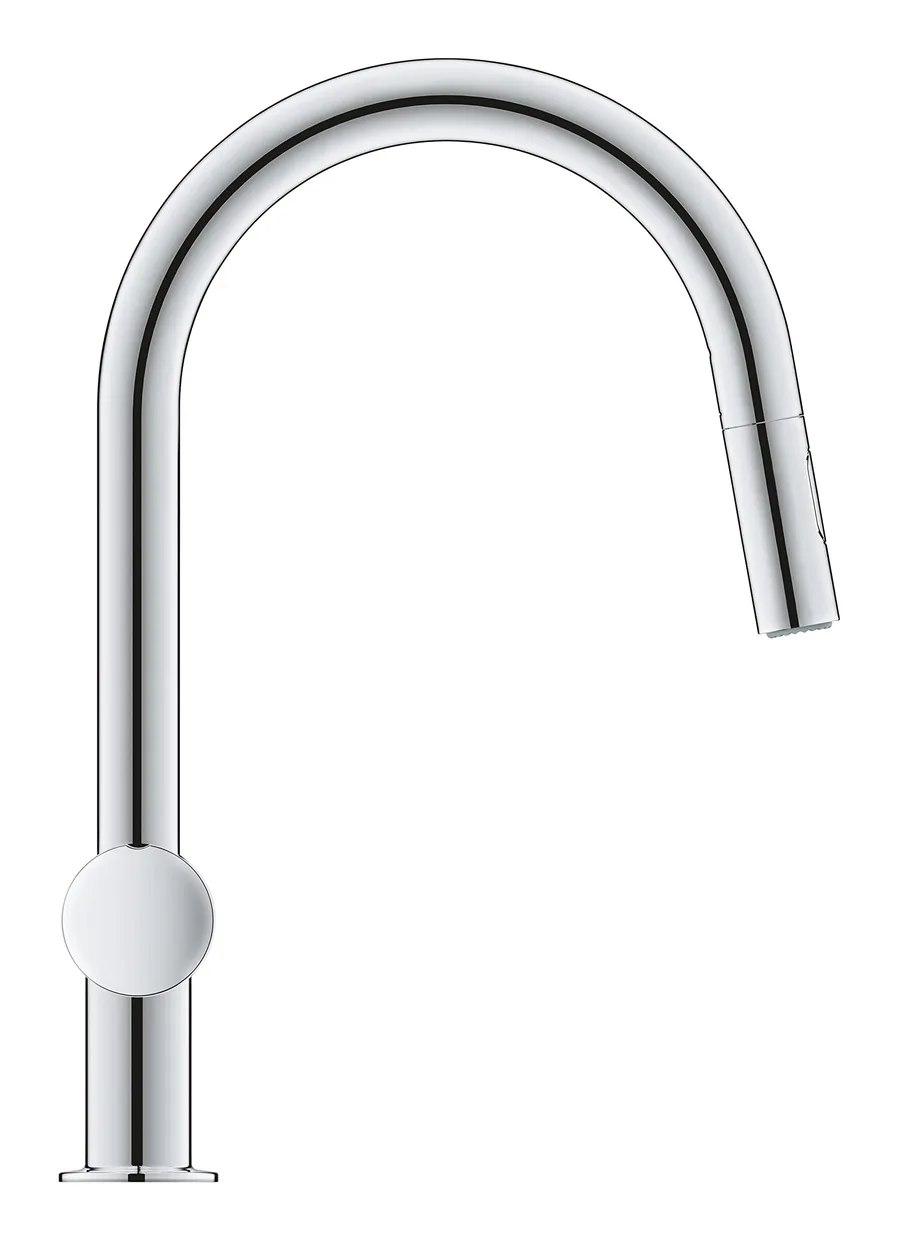 Змішувач для кухні GROHE Minta з висувною лійкою і вентилем для посудомийної машини, хром (31916000) — фото 6