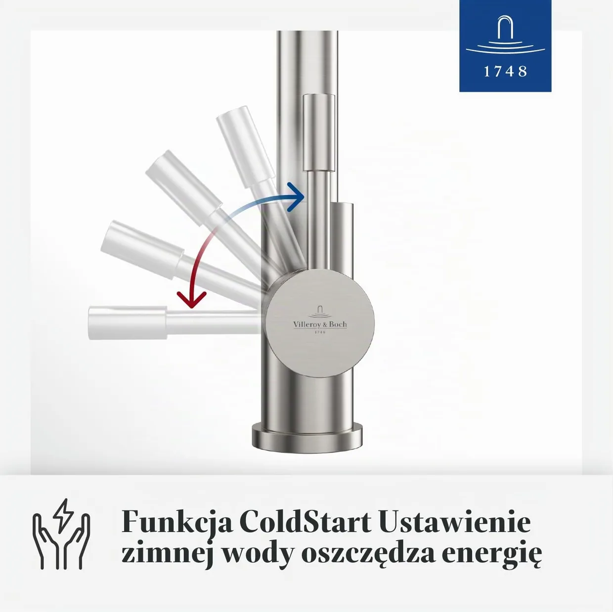 Смеситель для кухни Villeroy & Boch Steel Shower с выдвижной лейкой, нержавеющая сталь (969701LC) — фото 7