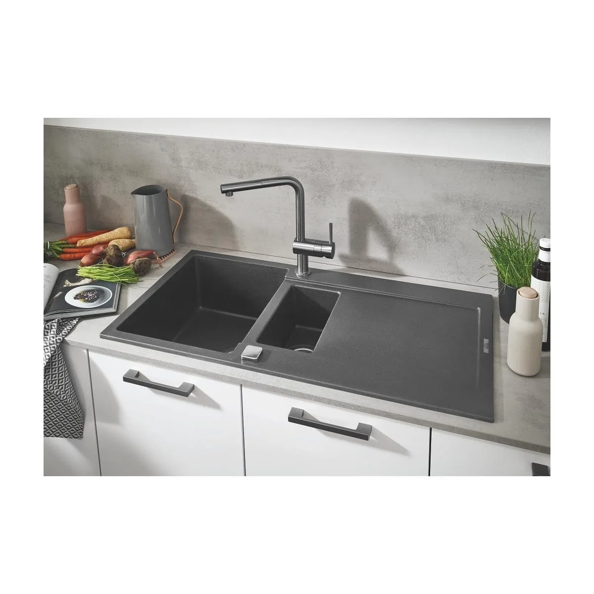 Смеситель для кухни GROHE Minta с высоким L-образным изливом, Warm Sunset Brushed (31375DL0) — фото 3