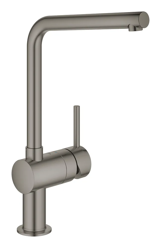 Змішувач для кухні GROHE Minta з високим L-подібним виливом, Brushed Hard Graphite (31375AL0)