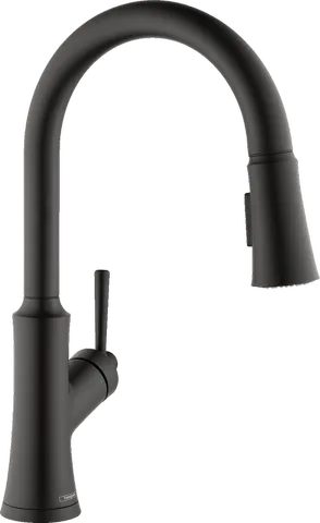 Смеситель для кухни hansgrohe Joleena HighArc с выдвижной лейкой, 2 режима, Matt Black (04793670)