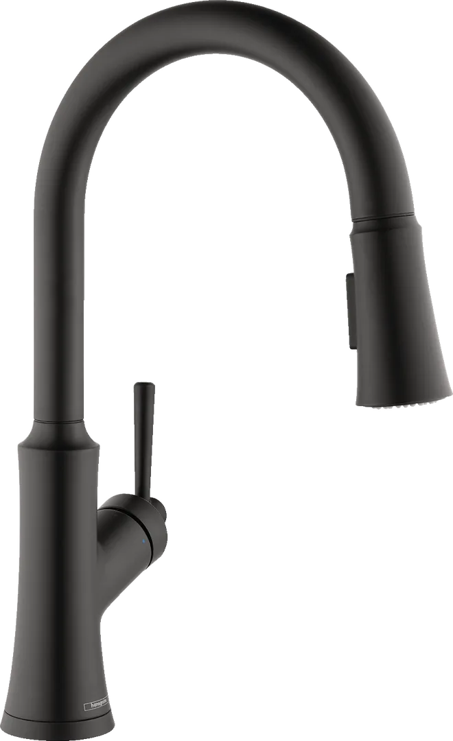 Смеситель для кухни hansgrohe Joleena HighArc с выдвижной лейкой, 2 режима, Matt Black (04793670)