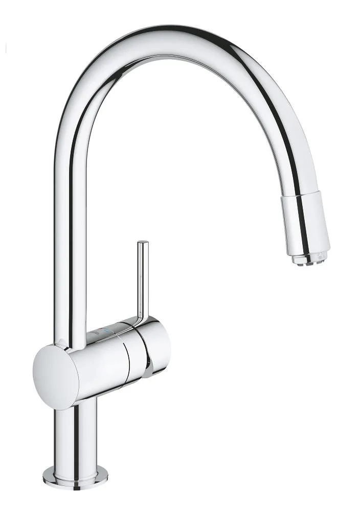 Змішувач для кухні GROHE Minta з висувним виливом для безнапірного водонагрівача, хром (32511000)