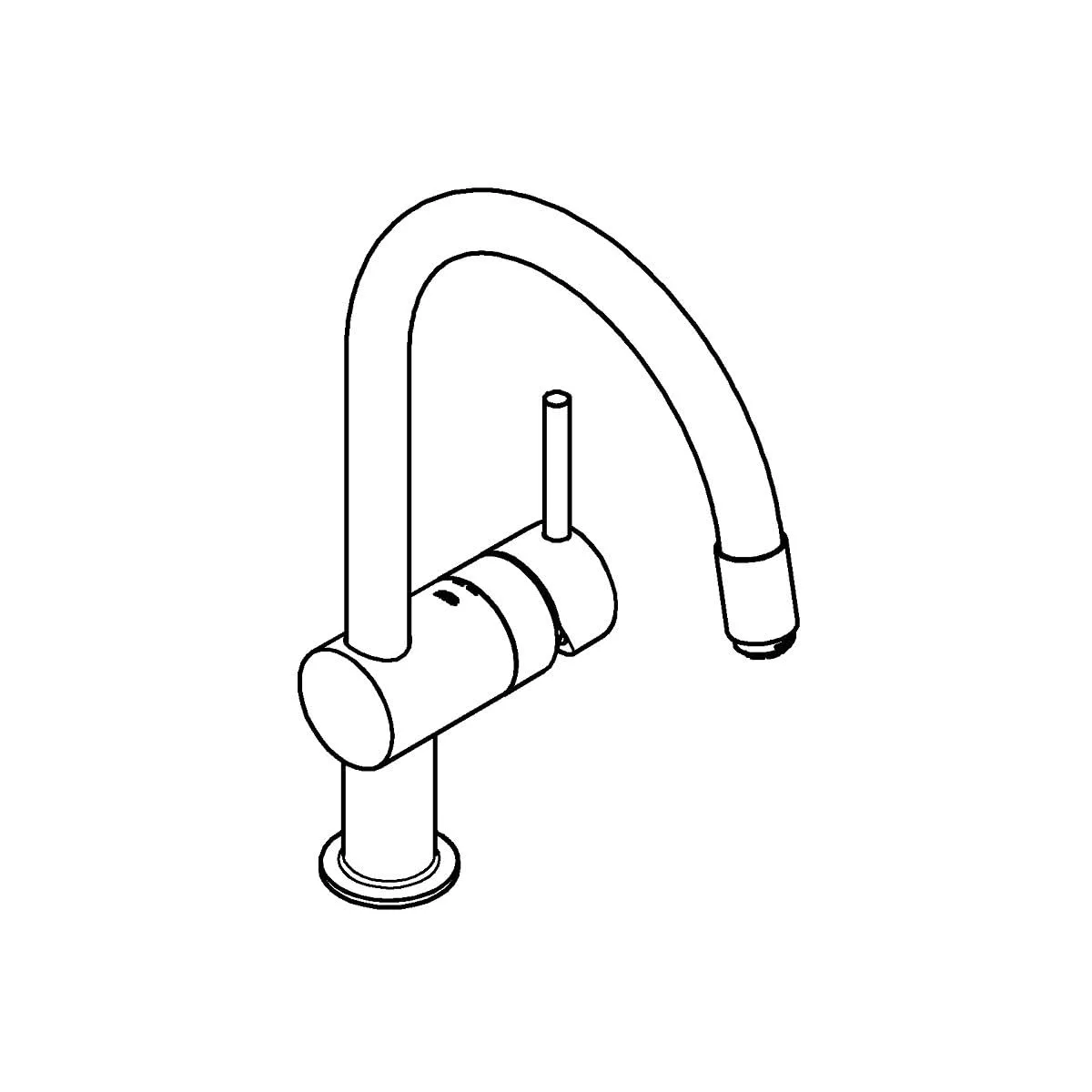 Змішувач для кухні GROHE Minta з висувним виливом для безнапірного водонагрівача, хром (32511000) — фото 3