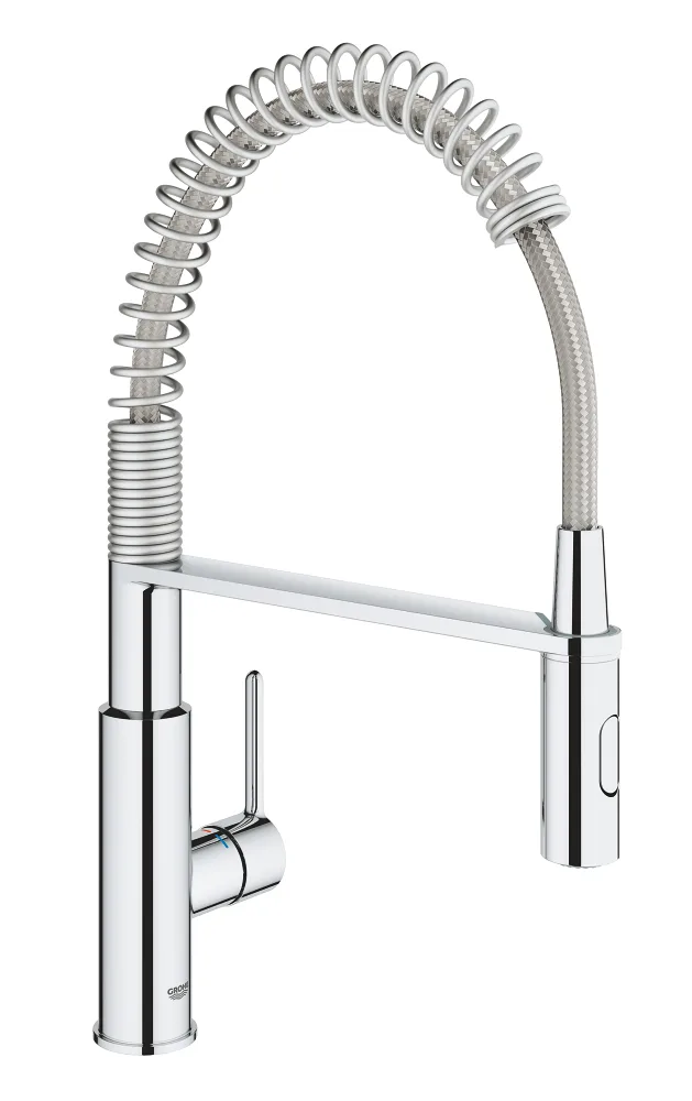 Смеситель для кухни GROHE Get с пружинным изливом и лейкой, 2 режима, хром (30361000)