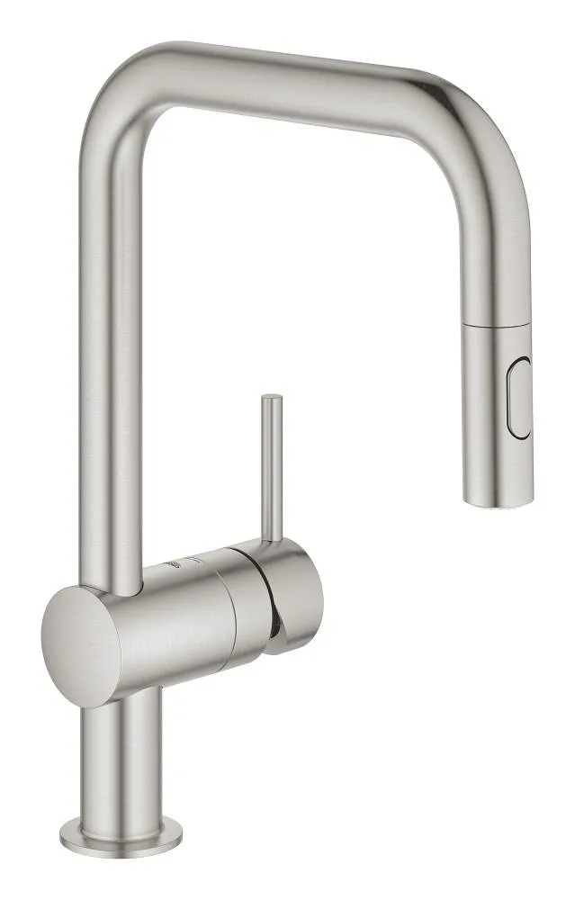 Смеситель для кухни GROHE Minta с U-образным выдвижным изливом, 2 режима, Supersteel (32322DC2)