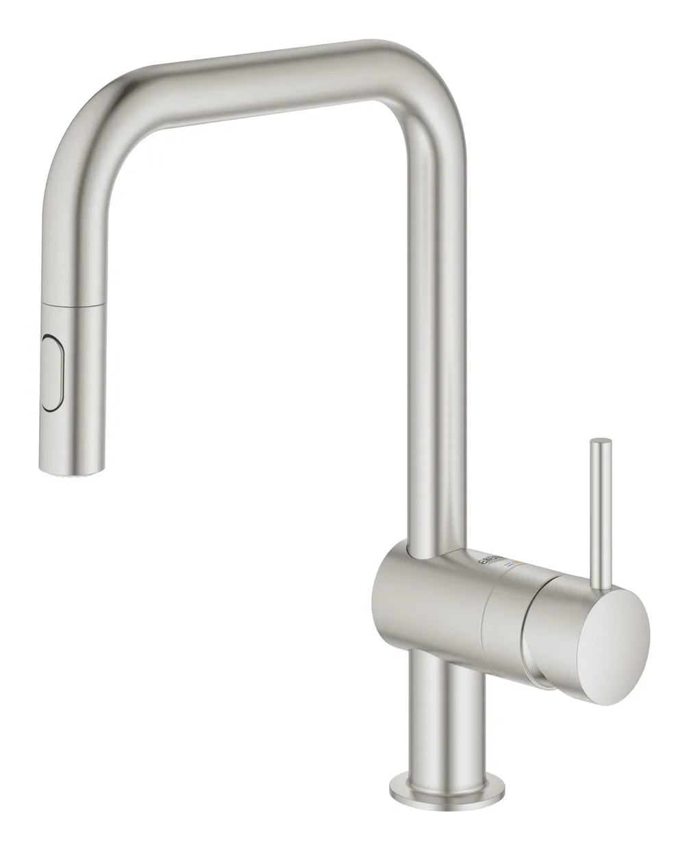 Смеситель для кухни GROHE Minta с U-образным выдвижным изливом, 2 режима, Supersteel (32322DC2) — фото 4
