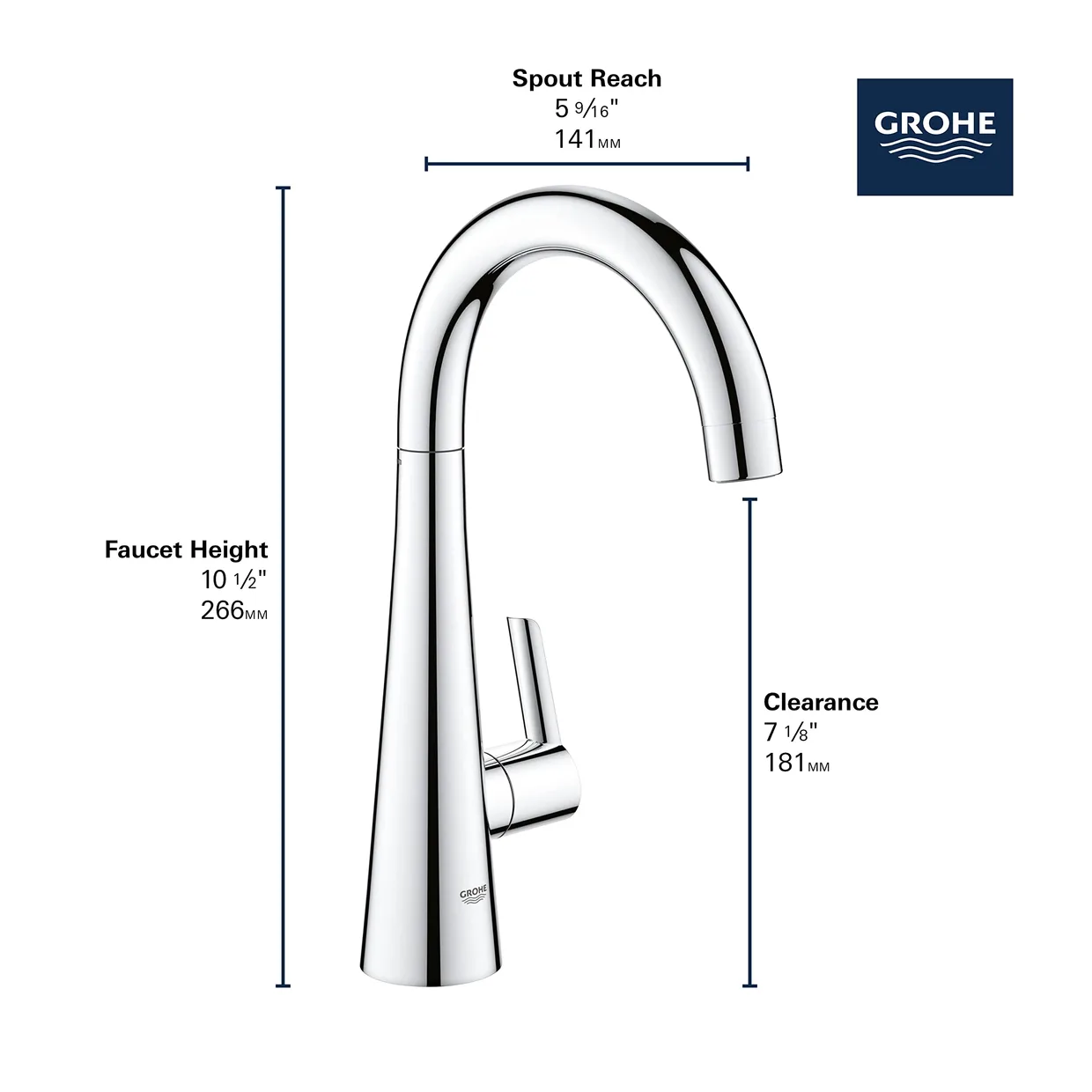 Кран для фильтрованной воды GROHE Zedra, хром (30026002) — фото 5