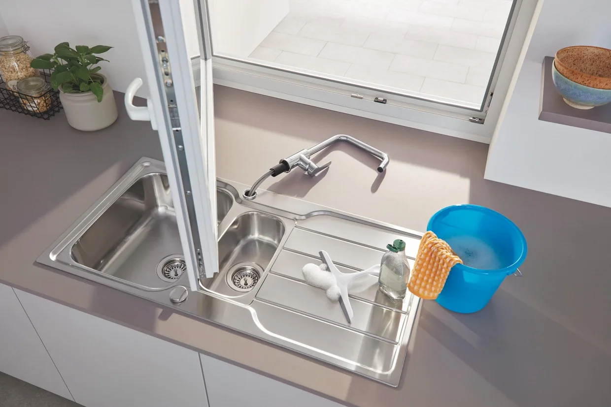 Смеситель для кухни GROHE Start с высоким изливом для монтажа перед окном, хром (30630000) — фото 5